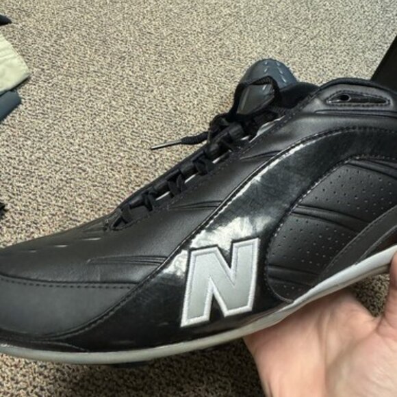 New Balance 991 Football Lacrosse Cleats Size 16 Black Silver MF991LK Adult - Picture 4 of 14